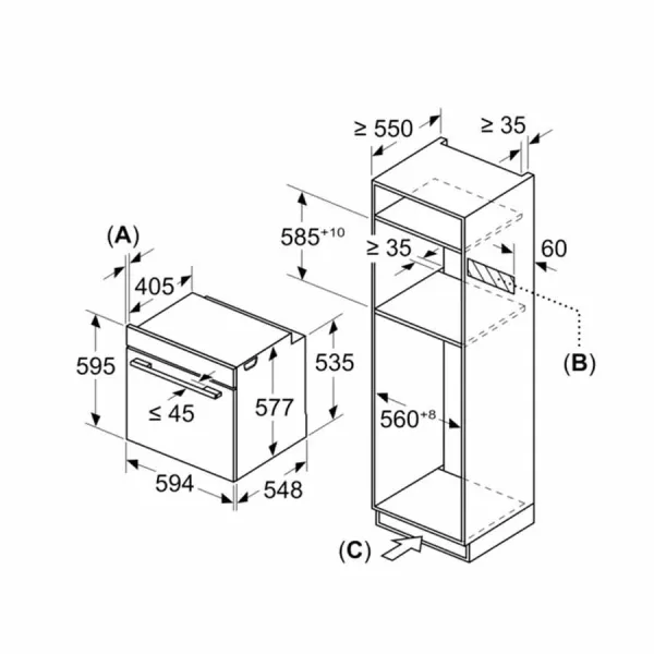 Lò nướng kết hợp vi sóng Bosch HMG778NB1