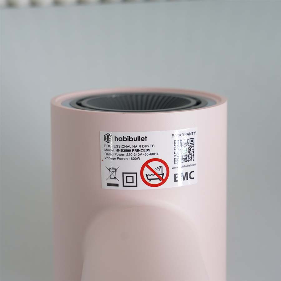 Ảnh thực tế Máy sấy và chăm sóc tóc cao cấp Habibullet HHB2599 Princess