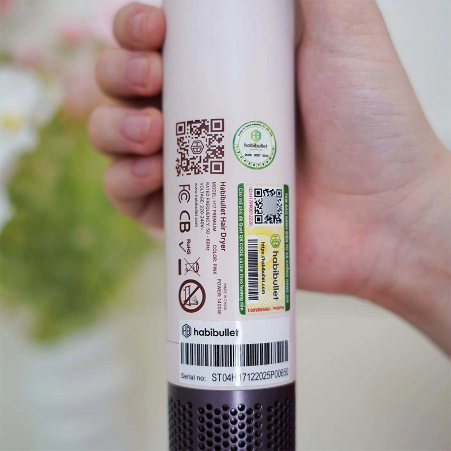 Ảnh thực tế Máy sấy tóc Habibullet H17 Premium Pink