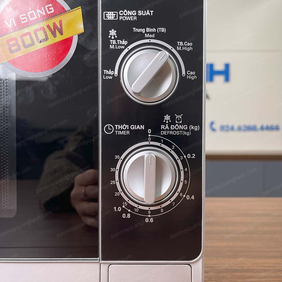 Ảnh thực tế Lò vi sóng cơ Sharp R-205VN-S 20 lít