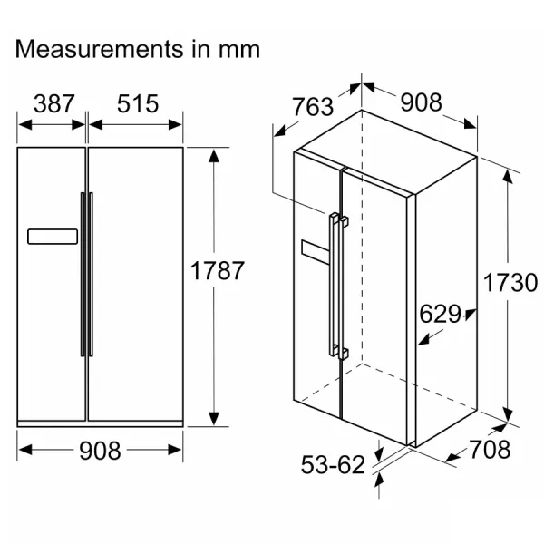 Tủ lạnh Side by Side 580 lít Bosch KAN93VIFPG