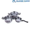 Bộ nồi và quánh Elmich inox Smartcook 3 chiếc cỡ 16,20,24 cm SM1496