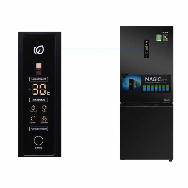 Tủ lạnh Aqua Inverter 260 lít AQR-I298EB (BS)