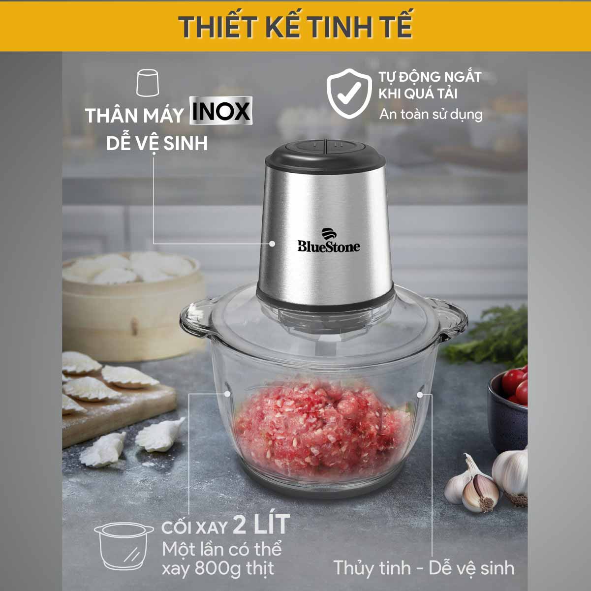 Máy Xay Thịt BlueStone CHB-5145 2 Lít 350W