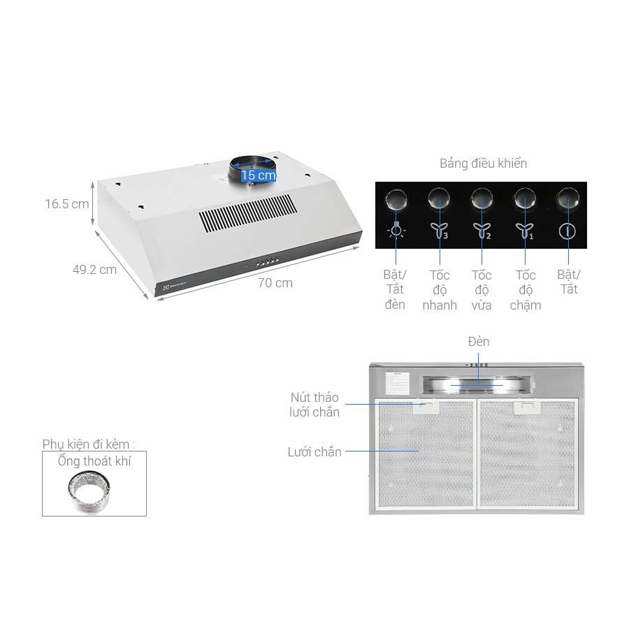 Máy hút mùi Electrolux ERF715SBA