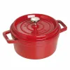 Nồi gang tròn Staub màu đỏ cherry 20cm – 2.2L