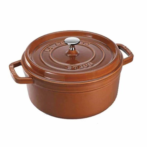 Nồi gang tròn Staub màu nâu vàng 20cm – 2.2L 11020806