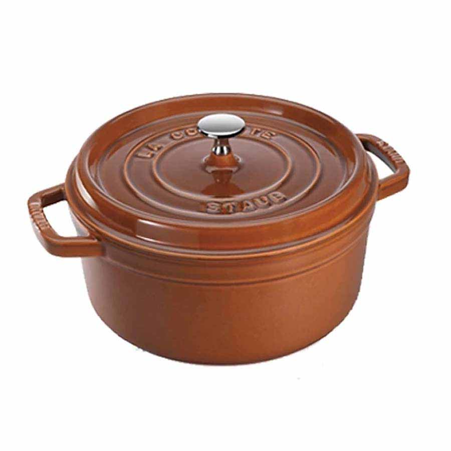 Nồi gang tròn Staub màu nâu vàng 20cm – 2.2L 11020806