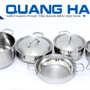 Bộ nồi Fivestar 5 chiếc Oval nắp inox – cao cấp