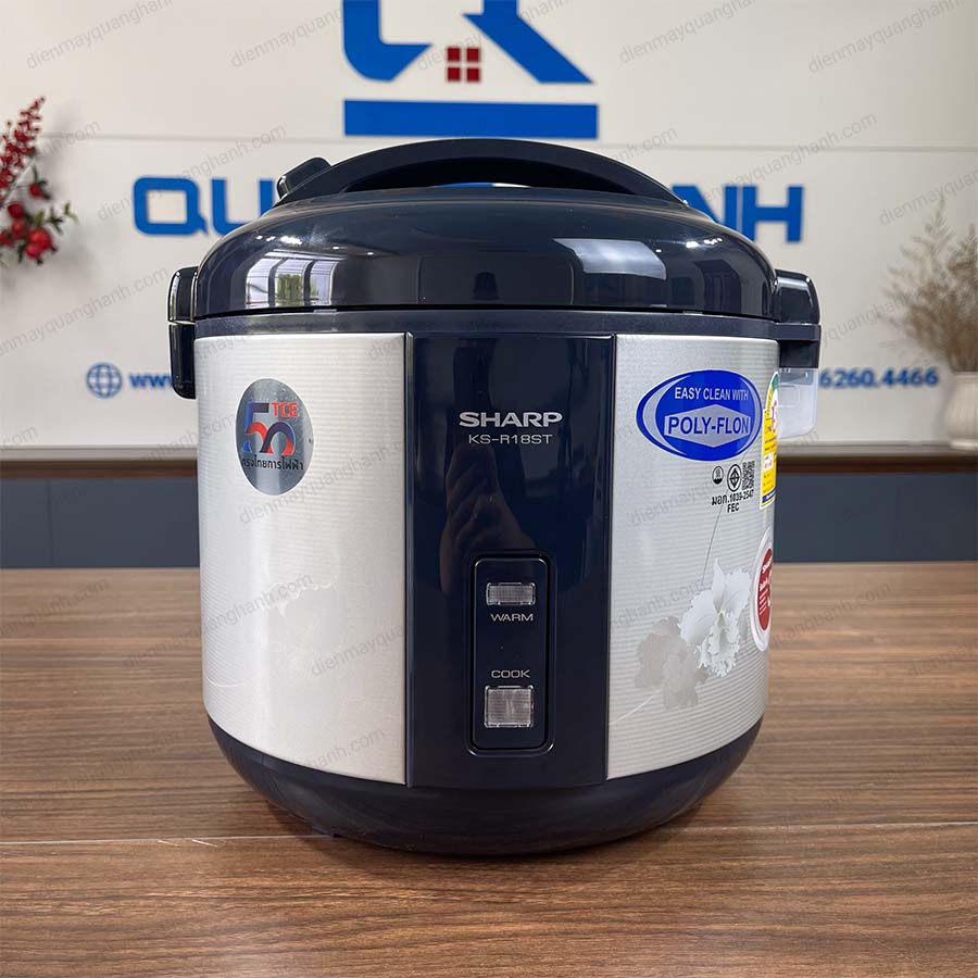 Ảnh thực tế Nồi cơm điện cơ Sharp KS-R18ST Dung tích 1,8 Lít