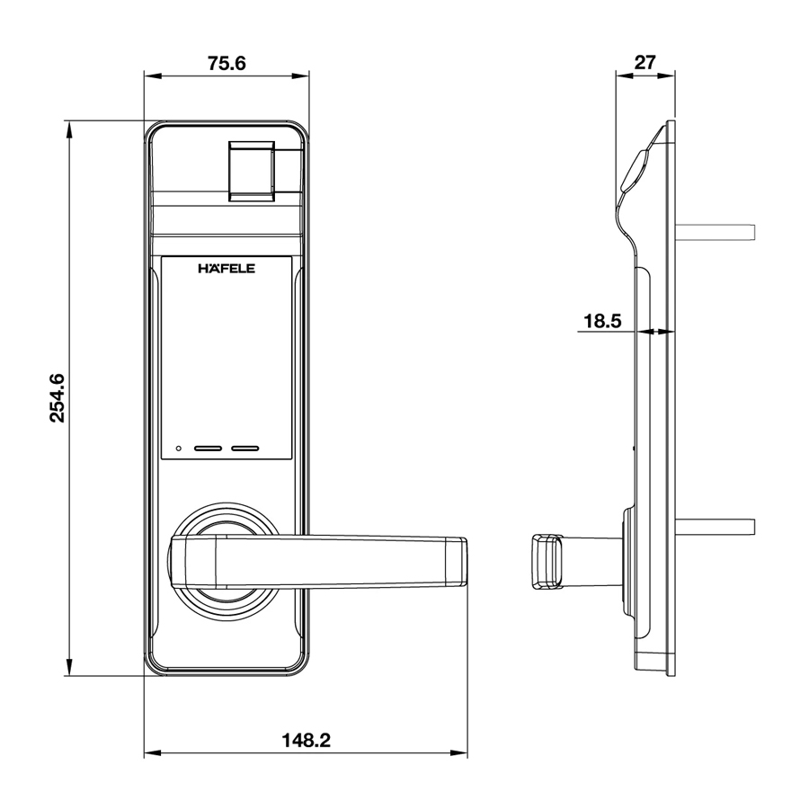 Khóa điện tử Hafele EL7700-TCS 912.05.583