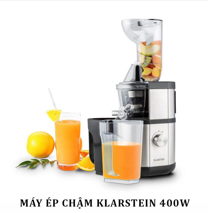 Máy ép chậm KLARSTEIN 400W 60V/p-Bạc