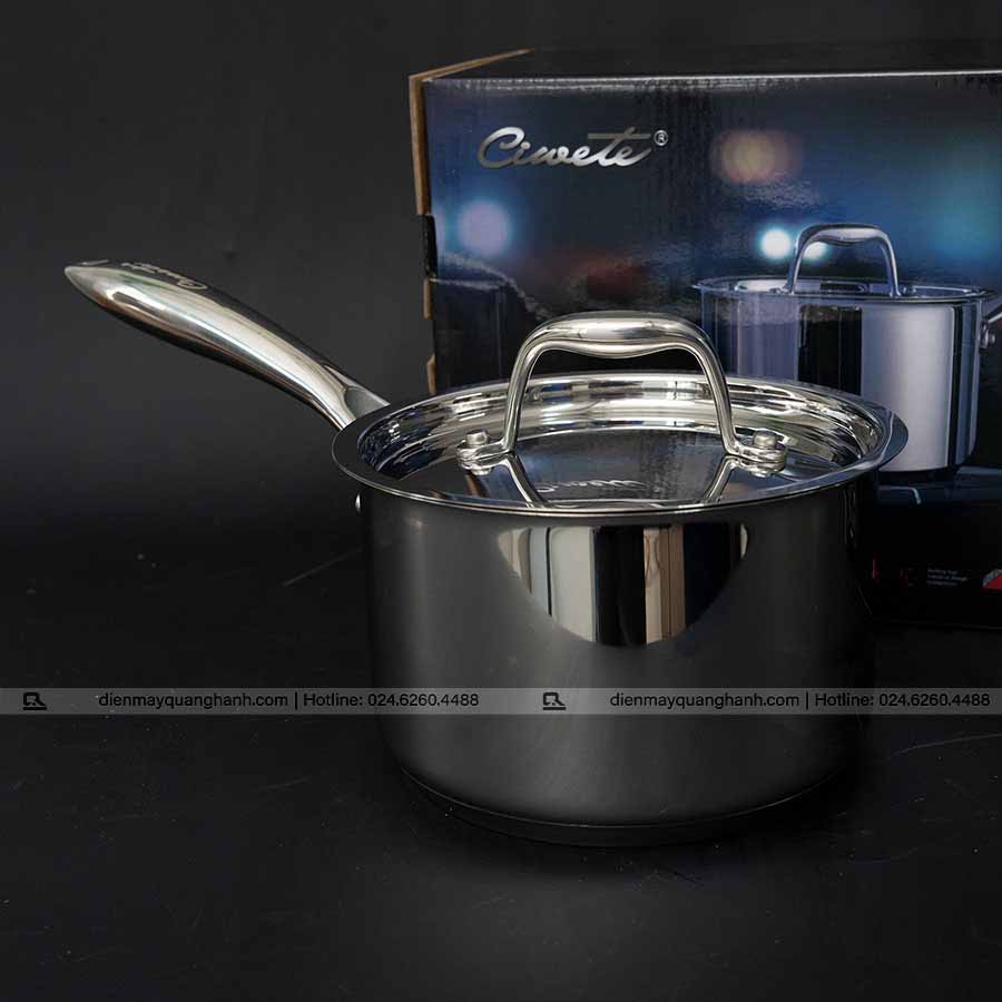 Ảnh thực tế Quánh Inox cao cấp Ciwete 16cm SS0203-C
