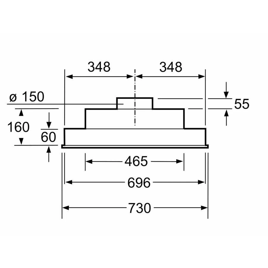 Máy hút mùi âm tủ Bosch DHL755BM