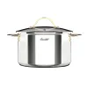Nồi hầm inox 304 cao cấp Ciwete 28cm nắp kính SS0101-B