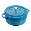 Nồi gang tròn Staub màu xanh nhạt 24cm – 3.8L