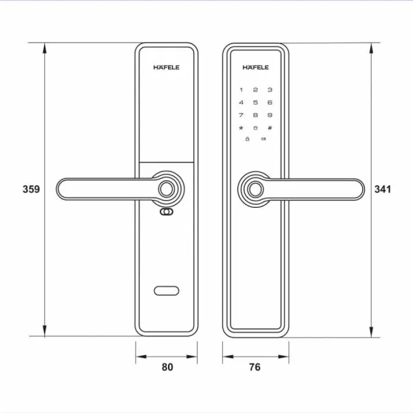 Khóa điện tử Hafele DL7600 912.20.237