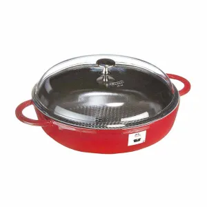 Nồi gang Staub Hexagon màu đỏ cherry 24cm – 2.4L
