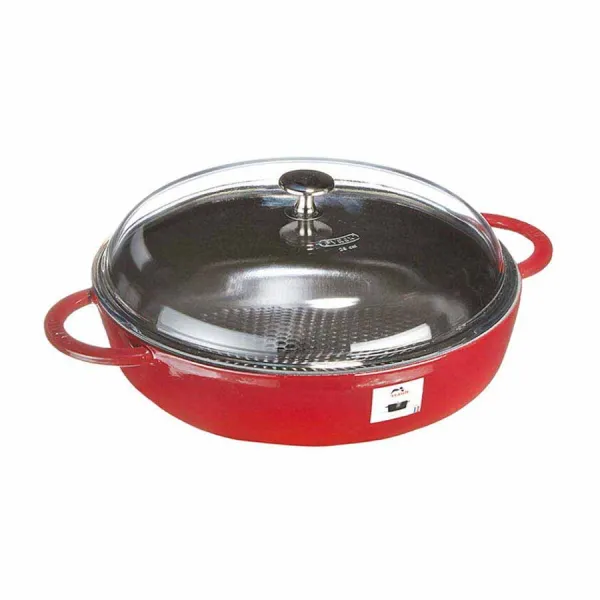 Nồi gang Staub Hexagon màu đỏ cherry 24cm – 2.4L