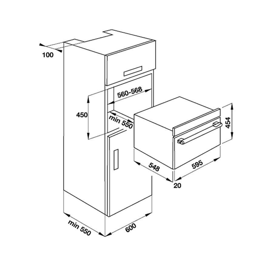 Lò vi sóng có nướng lắp âm Hafele HO-KT45B (535.02.731) dung tích 44 lít