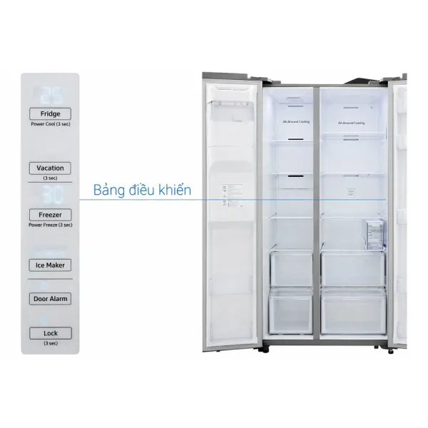 Tủ lạnh Samsung Inverter 660 lít SBS RS64R5101SL
