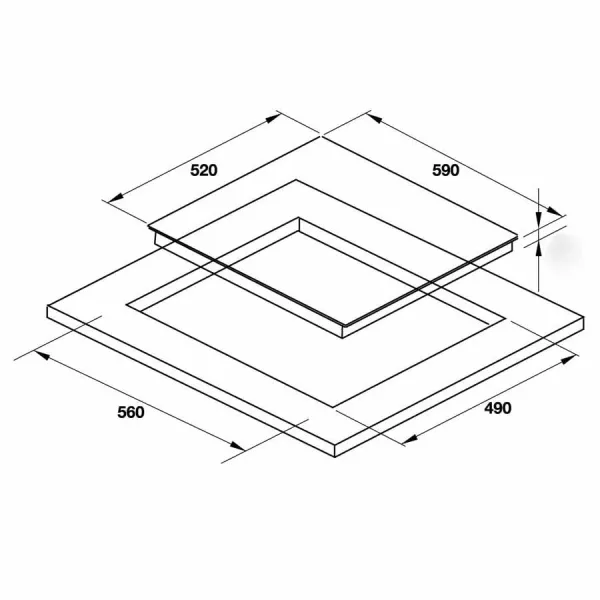 Bếp từ 3 vùng nấu Hafele HC-I6037B 536.61.801 | Chính Hãng