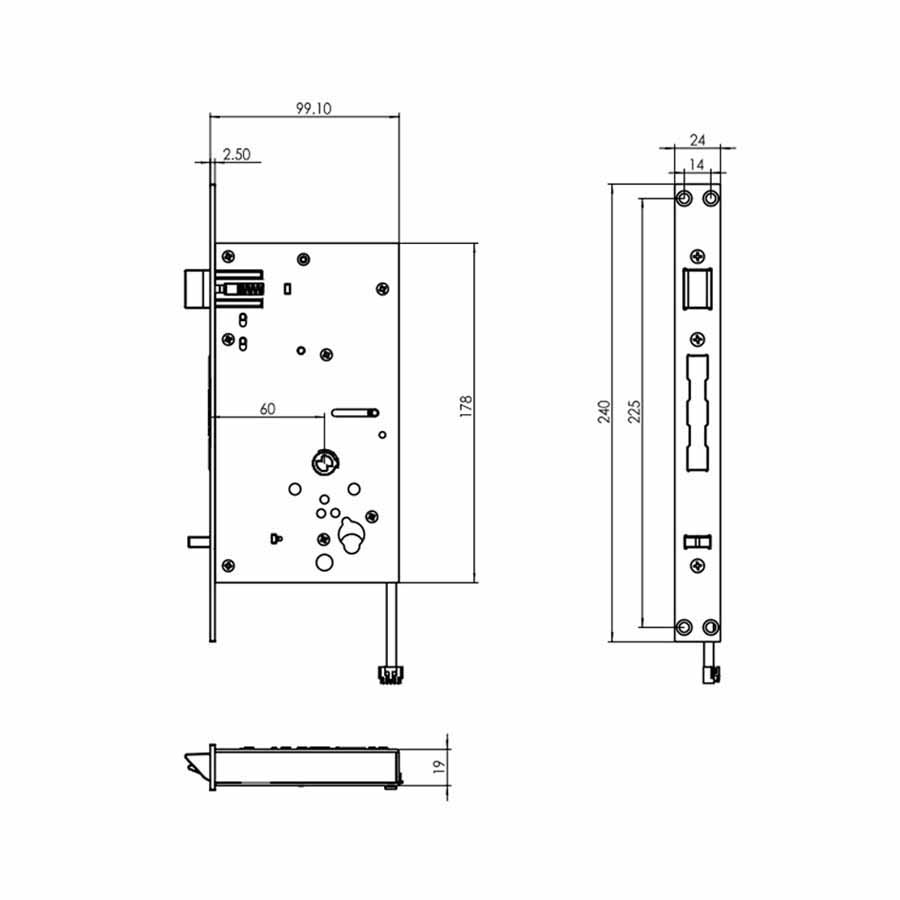 Khóa điện tử Hafele PP9100 912.20.697 Màu đen