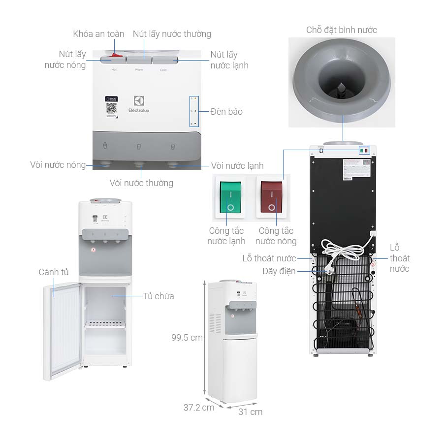 Cây nước nóng lạnh Electrolux EDBMFACWF