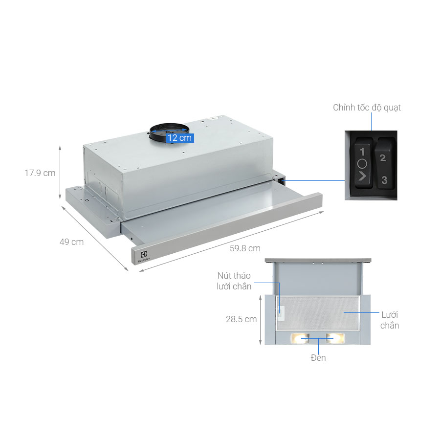 Máy hút mùi Electrolux LFP216S