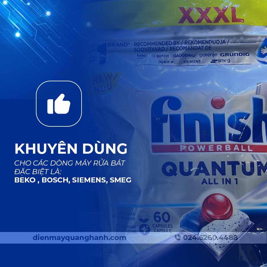 Viên rửa bát Finish Quantum 60 viên