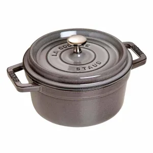 Nồi gang tròn Staub màu xám 16cm – 1.2L