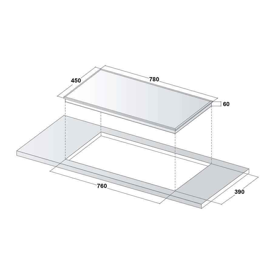 Bếp điện từ kết hợp Canzy CZ ML86GB