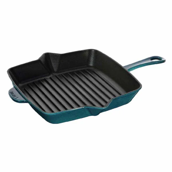Chảo gang nướng vuông Staub màu xanh ngọc 26cm (B)