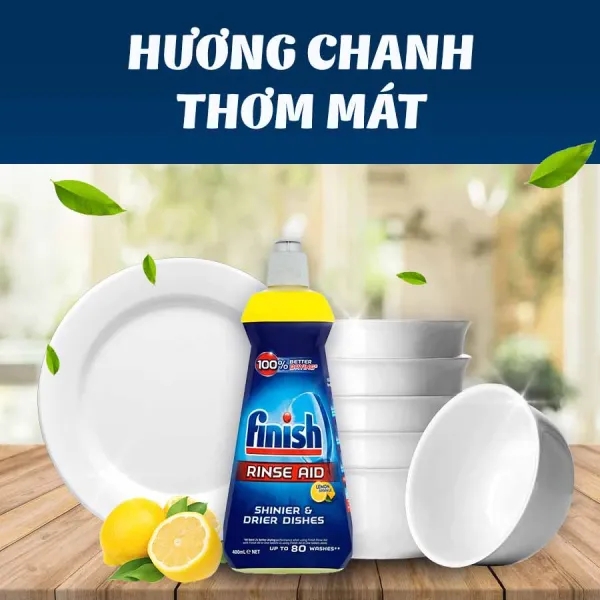 Nước làm bóng Finish 400ml hương chanh