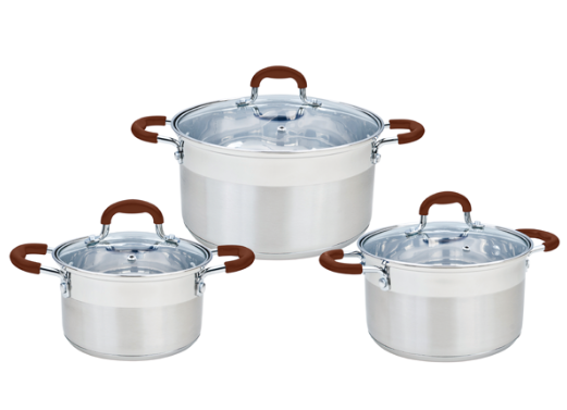 BỘ NỒI INOX SMARTCOOK 3 CHIẾC CỠ 16CM, 20CM, 24CM-SM3331-2353331 - toàn cảnh sản phẩm