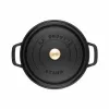 Nồi gang tròn Staub màu đen 14cm – 0.8L