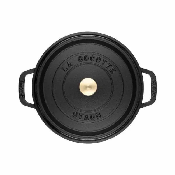 Nồi gang tròn Staub màu đen 14cm – 0.8L