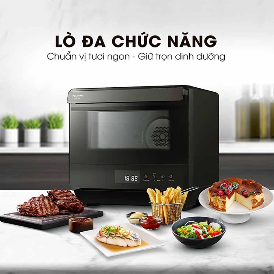 Lò chiên không dầu hấp nướng đối lưu Panasonic NU-SC180BYUE đa dạng chức năng nấu nướng