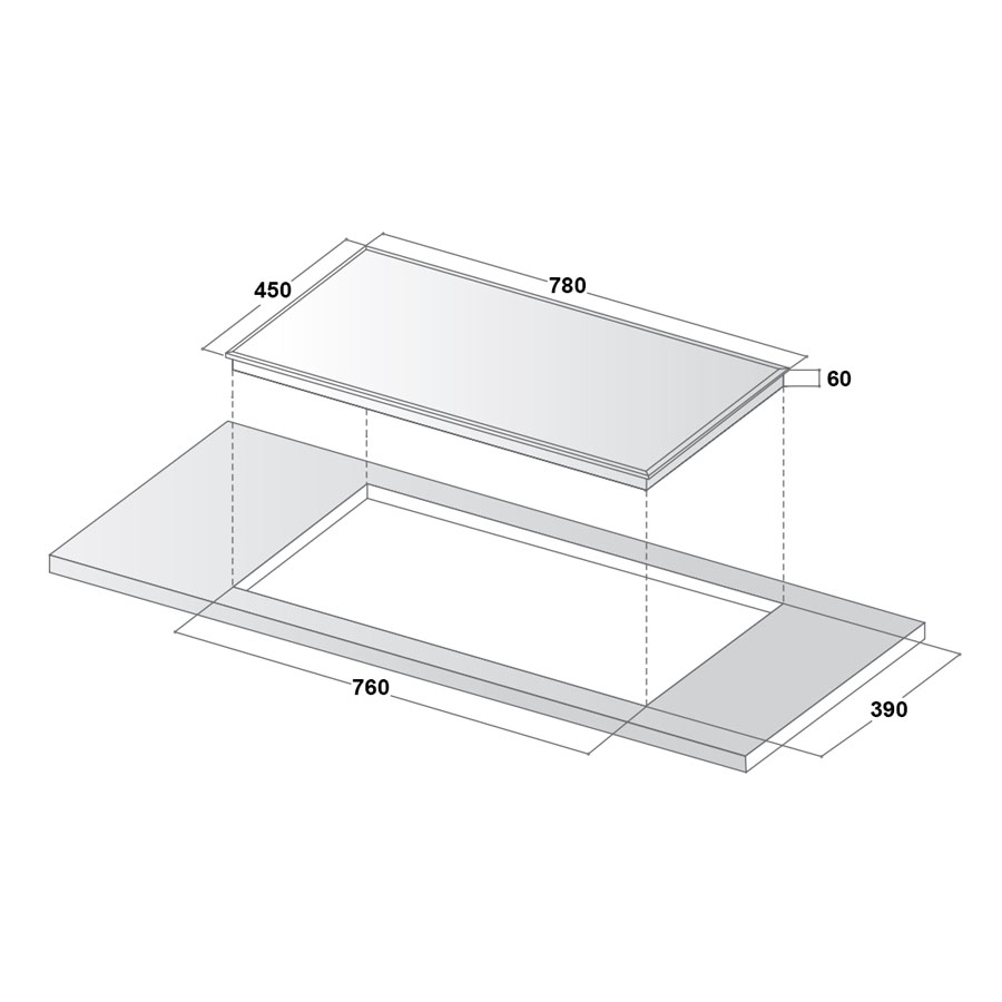 Bếp từ 3 vùng nấu Canzy CZ ML86GA