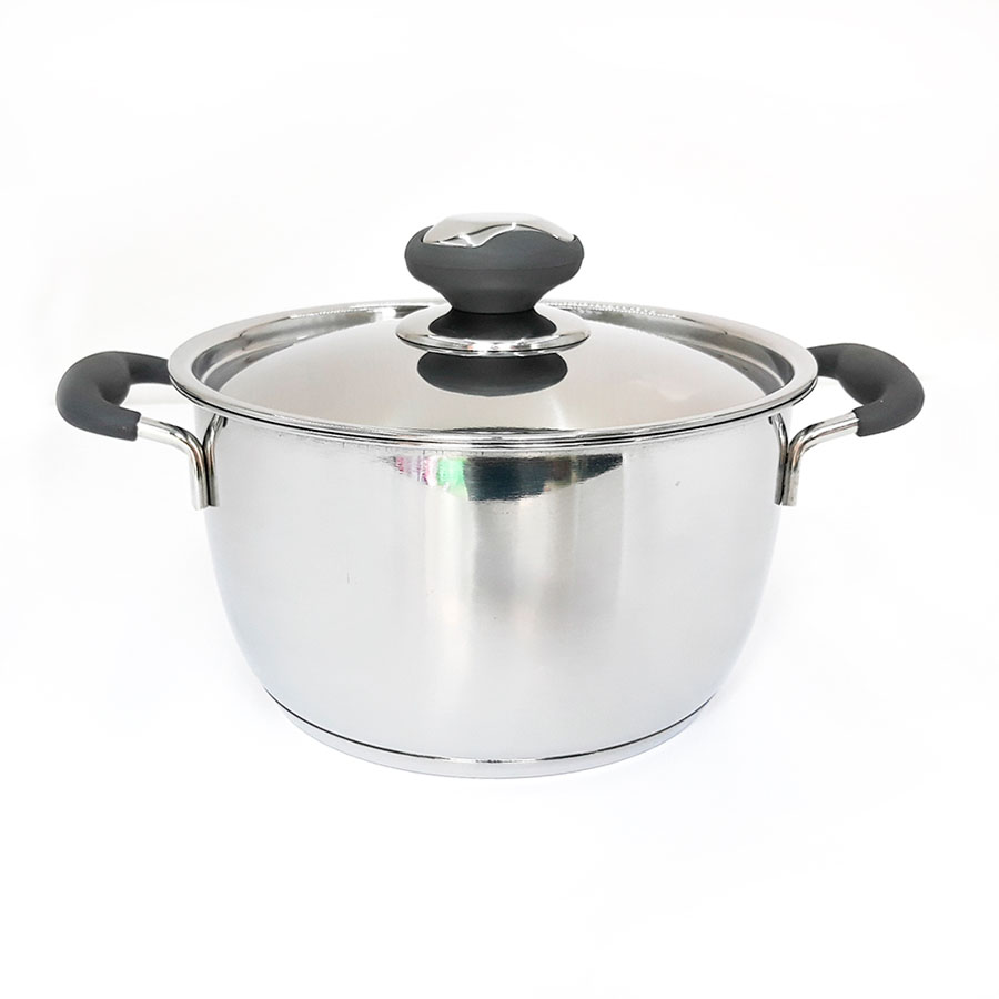 Nồi Inox 430 Fivestar quai Silicon 20cm FSN20002 - toàn cảnh sản phẩm