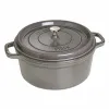 Nồi gang tròn Staub màu xám 26cm – 5.2L