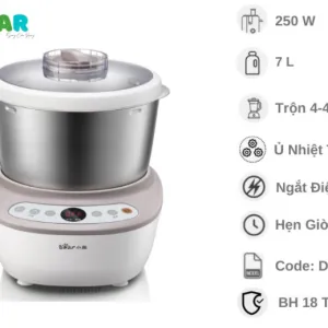 Máy nhào bột tự động 7L Bear DM-B70V1