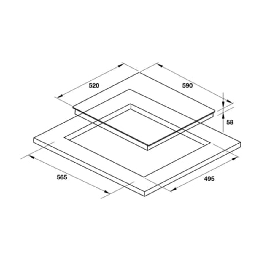 Bếp Từ 3 Vùng Nấu Hafele HC-I6030B 536.61.831 | Chính Hãng