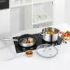 Bộ nồi inox liền khối Elmich Trimax ECO EL-8003 size 16,18,22, chảo 26cm