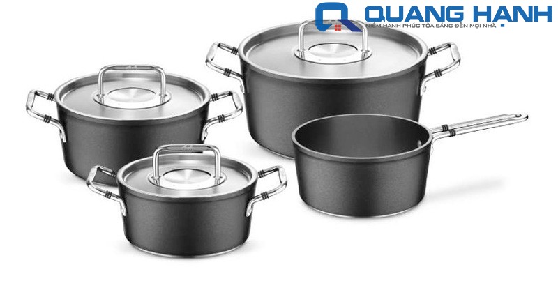 Bộ nồi 4 món Fissler Luno Black – Sản xuất nguyên chiếc tại Đức