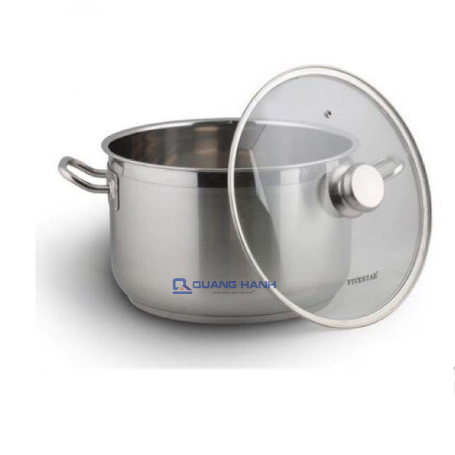 Nồi luộc gà Inox Fivestar 32cm nắp kính - toàn cảnh sản phẩm
