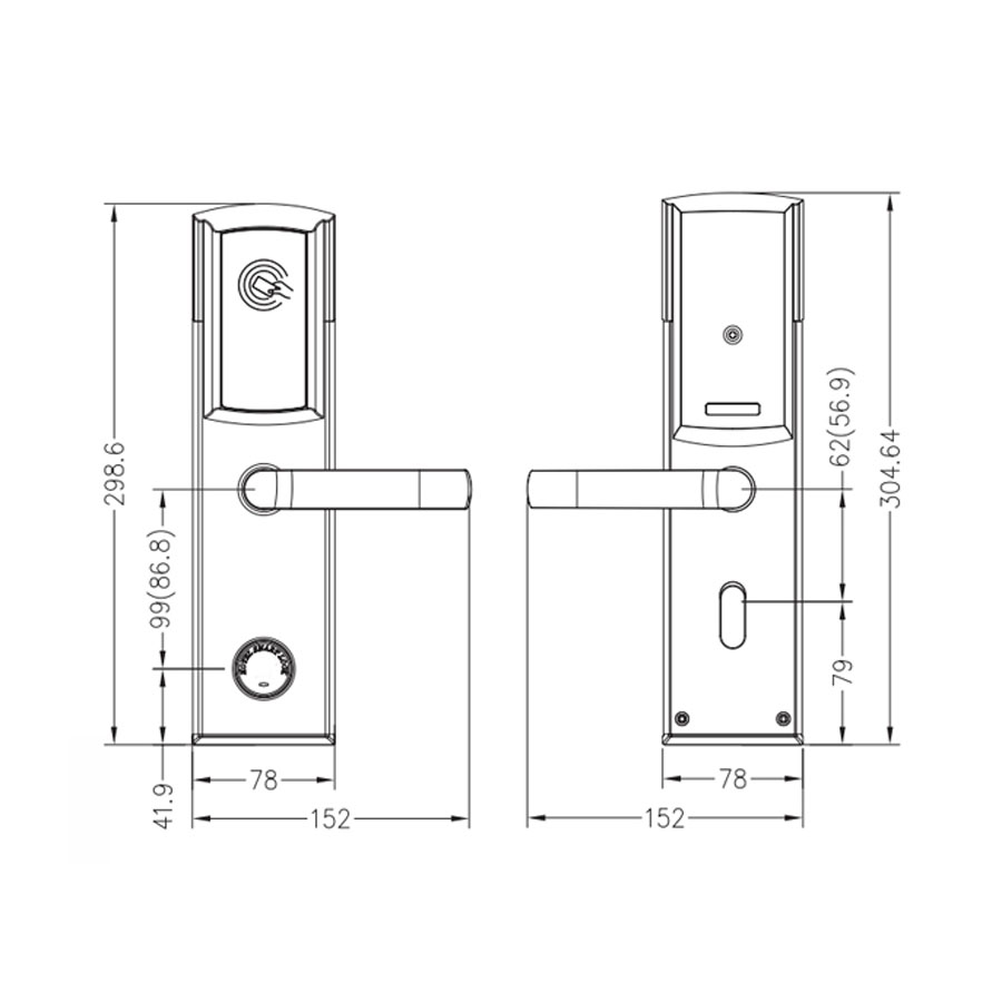 Khóa điện tử Hyundai khách sạn HY-HL01