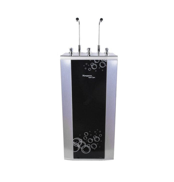 Máy lọc nước Hydrogen Kangaroo RO 10 lõi 2 vòi 3 chức năng vỏ tủ VTU màu đen KG100HK